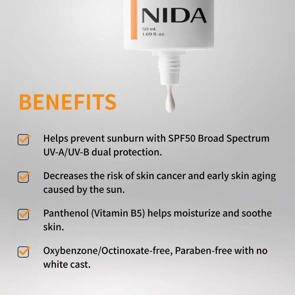 NIDA Invisible Fit Sunscreen SPF50