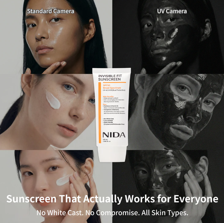 NIDA Invisible Fit Sunscreen SPF50