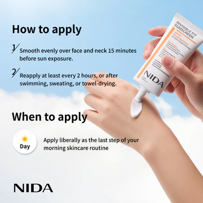 NIDA Invisible Fit Sunscreen SPF50